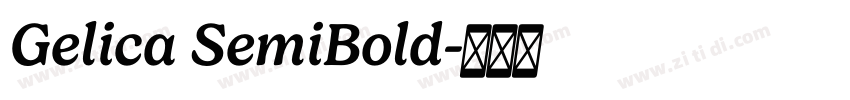 Gelica SemiBold字体转换